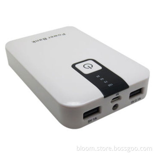 10,000mAh High-capacity Dual-USB Port Power Bank for iPhone 5/4/4S, Full Capacity, Honest SupplierNew